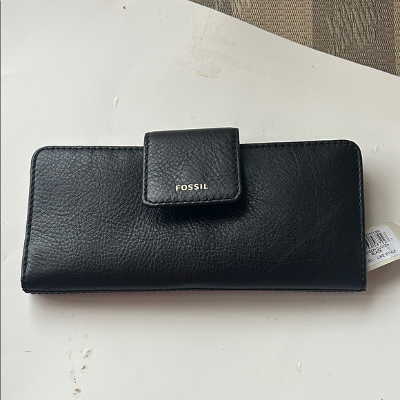 Fossil Handbags - Fossil Black Leather Women's Clutch Wallet